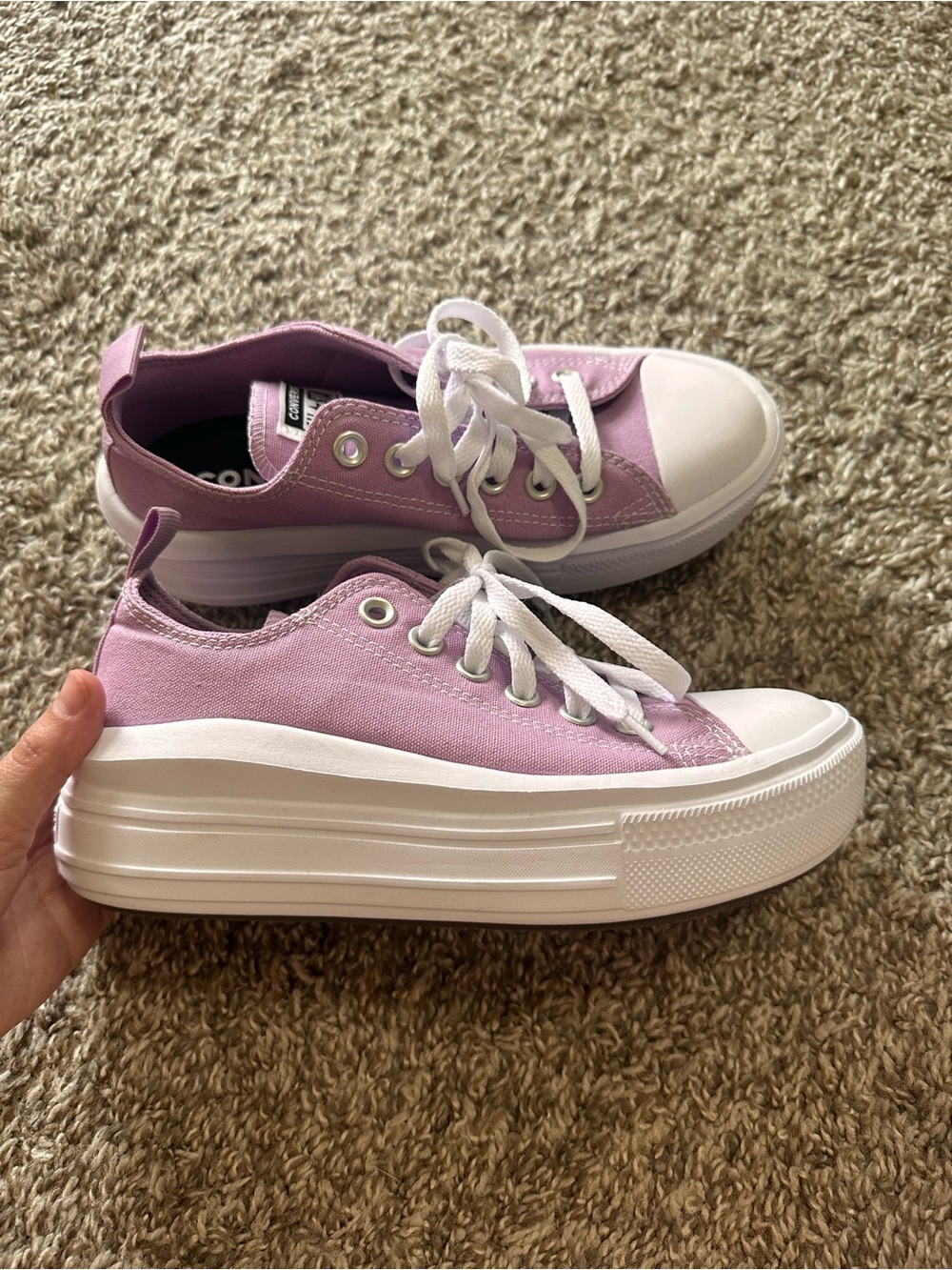 Purple platform converse